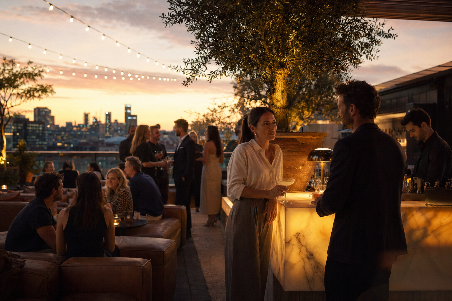 A fitness and social outing with skyline views.